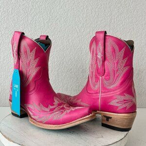 Lane LEXINGTON Womens Cowboy Bootie 6.5 Hot Pink Western Cowgirl Short Boots